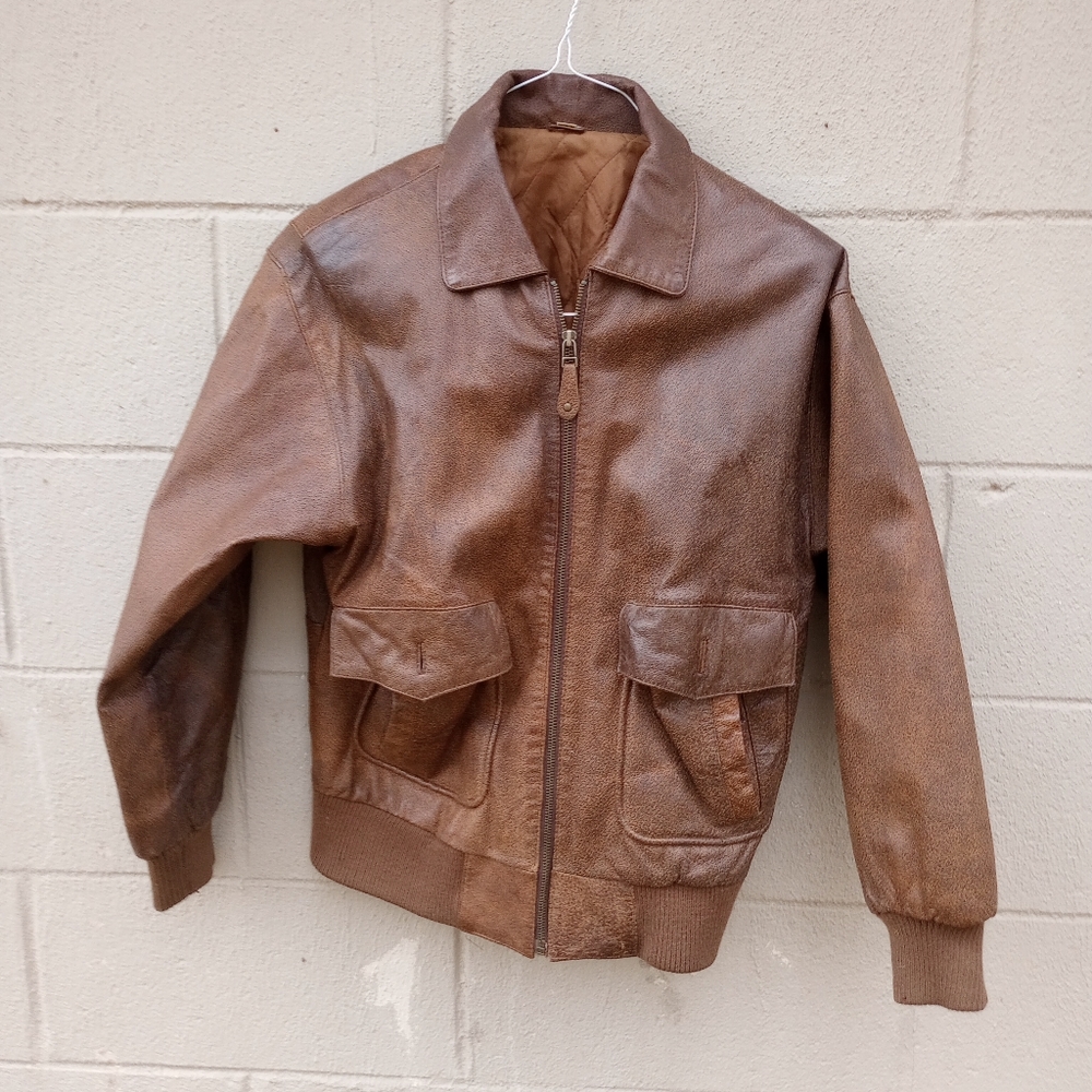VTG bomber pilot/aviator style 100% genuine leather